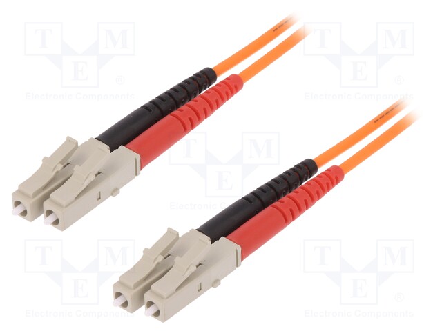 Fiber patch cord; OM1; both sides,LC; 2m; LSZH; orange