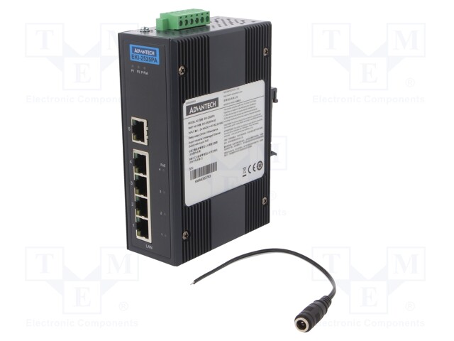 Switch PoE Ethernet; unmanaged; Number of ports: 5; 24÷48VDC