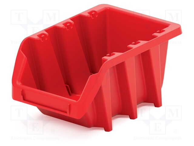 Container: cuvette; red; 77x120x60mm; KBIL12; BINEER; long