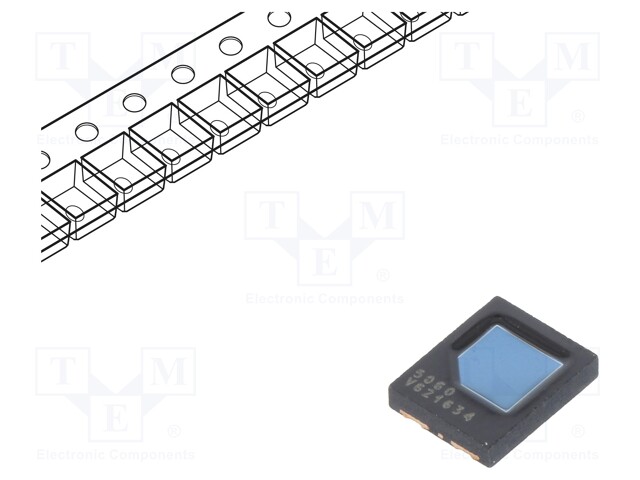 PIN photodiode; 820nm; 350-1070nm; 65°; Mounting: SMD; Lens: black