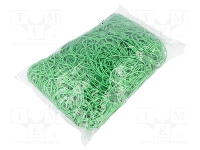 Rubber bands; Width: 1.5mm; Thick: 1.5mm; rubber; Colour: green