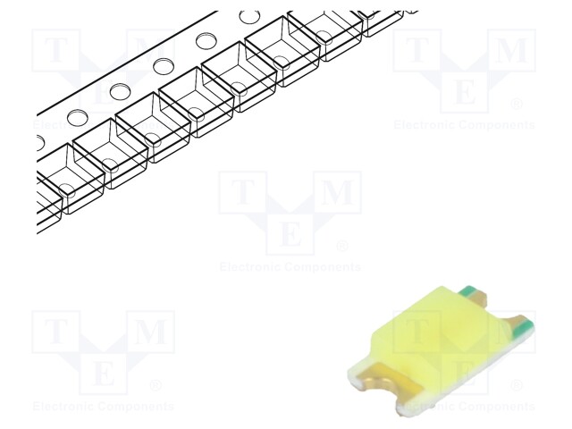 LED; SMD; 1206; white cold; 400÷950mcd; 140°; 20mA; 2.7÷3.5V