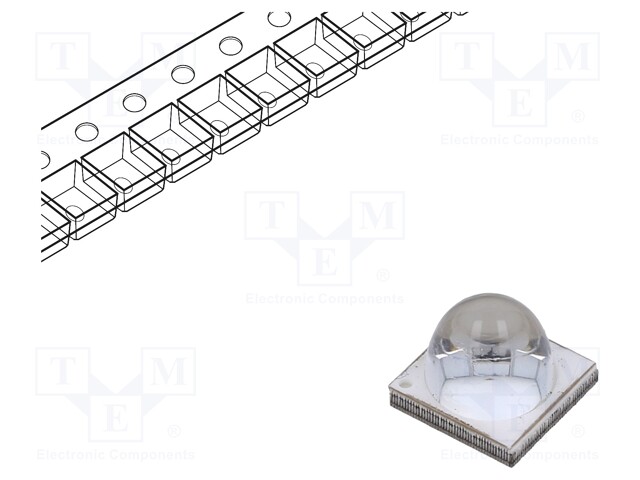 Power LED; UV-C; 48°; 400mA; λd: 265-280nm; 7x7x5.8mm; 15÷21V