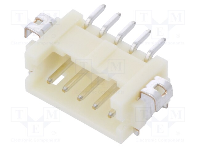 Socket; wire-board; male; DF13; 1.25mm; PIN: 5; SMT; on PCBs; tinned