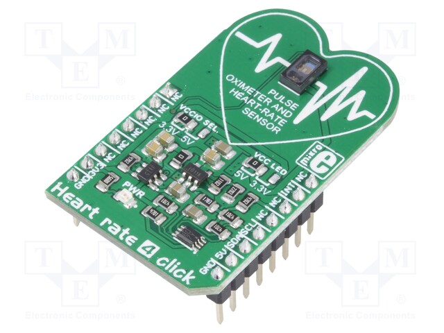 Click board; heart rate sensor; I2C; MAX30101; 3.3/5VDC