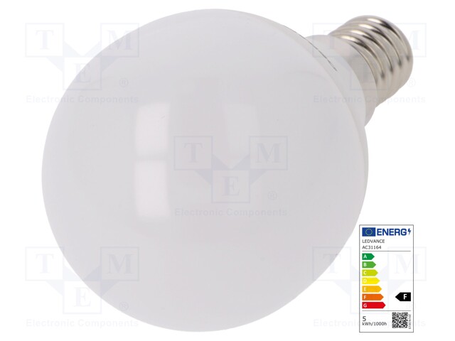 LED lamp; cool white; E14; 230VAC; 470lm; 5.5W; 6500K; CRImin: 80