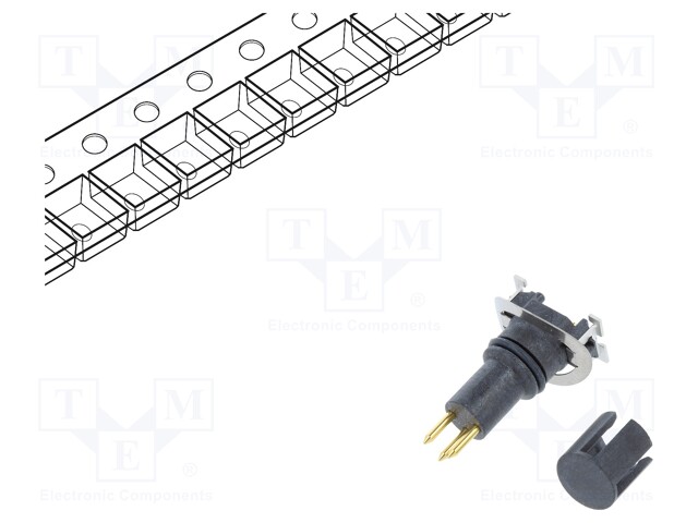 Connector: M8; male; PIN: 3; vertical; on PCBs; socket; 3A; 60V