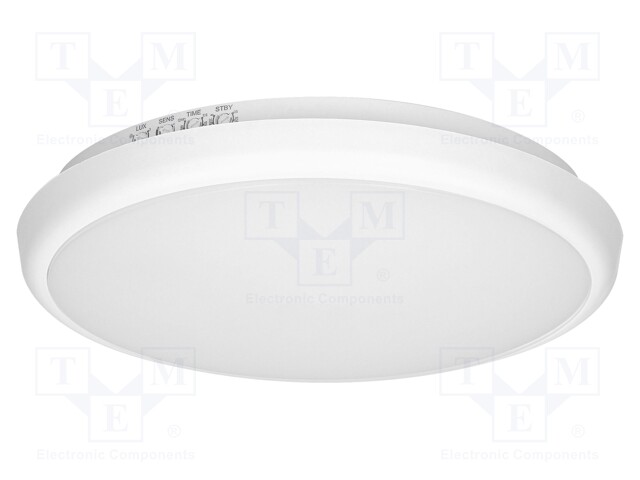 Lamp: plafond; 230VAC; 16W; 1300lm; white; 4000K; IP65; 4÷16m