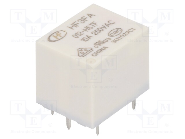 Relay: electromagnetic; SPST-NO; Ucoil: 12VDC; 10A/277VAC; 15A