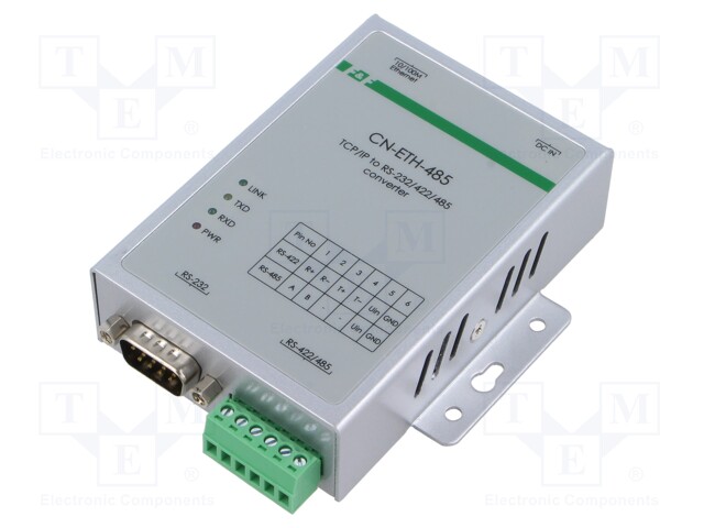 Converter; RS485/ETHERNET; 9÷24VDC; screw; Enclos.mat: plastic