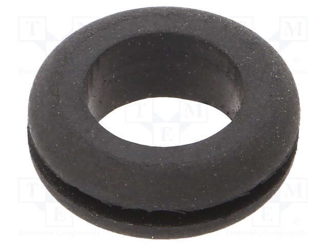 Grommet; Ømount.hole: 14.27mm; Øhole: 11.1mm; rubber; black