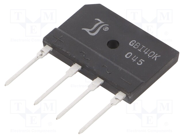 Single-phase bridge rectifier; Urmax: 800V; If: 40A; Ifsm: 400A