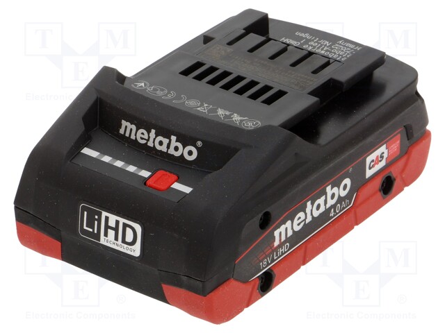 Re-battery: Li-Ion; 18V; 4000mAh; Application: METABO,power tools