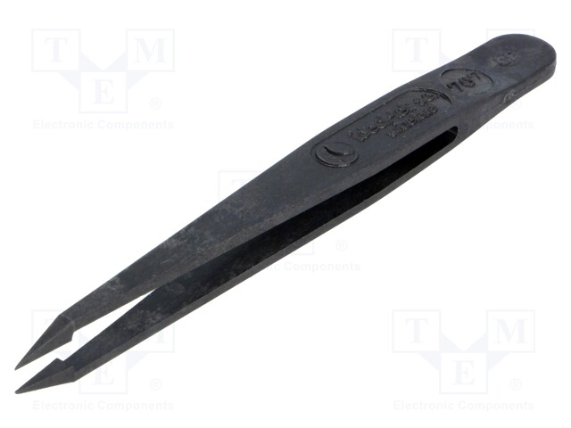 Tweezers; non-magnetic,high rigidity; Tip width: 1.2mm; ESD