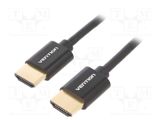 Cable; HDMI 2.0; HDMI plug,both sides; Len: 0.5m; black; 32AWG