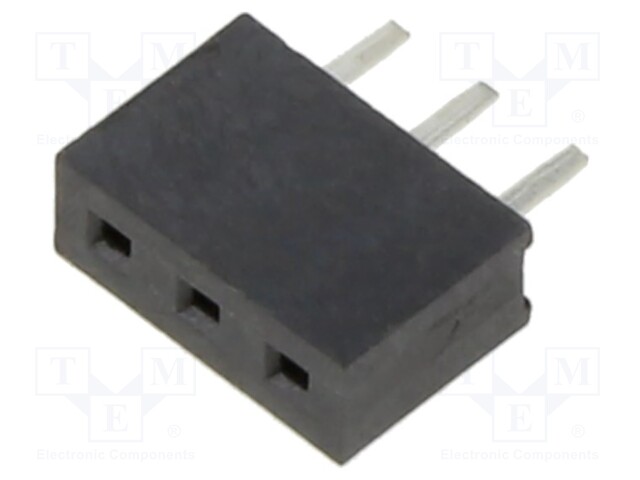 PCB Receptacle, Board-to-Board, 2 mm, 1 Rows, 3 Contacts, Through Hole Mount, M22 Series