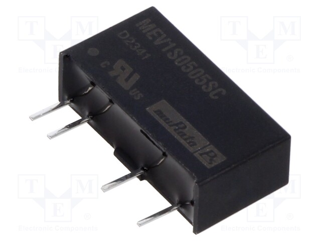 Isolated Board Mount DC/DC Converter, 3kV Isolation, ITE, 1 Output, 1 W, 5 V, 200 mA