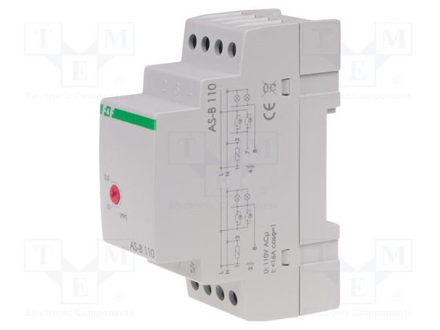 Staircase timer; for DIN rail mounting; 110VAC; IP20; 10A