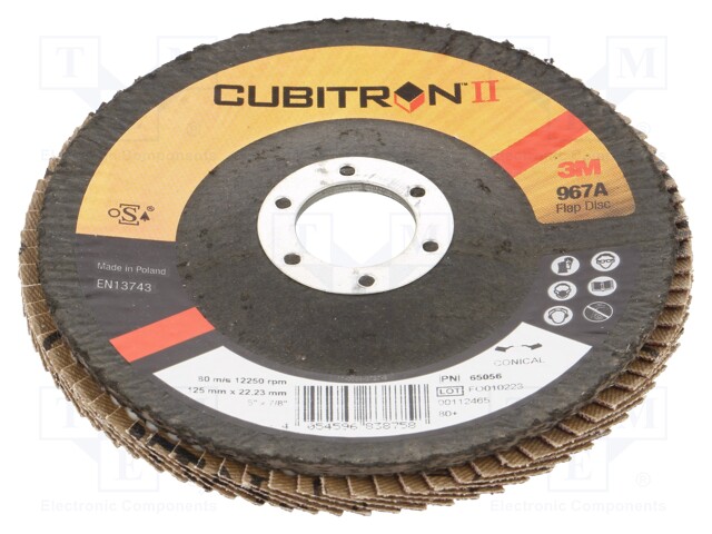 Flap grinding wheels; Ø: 125mm; Øhole: 22mm; Granularity: 80