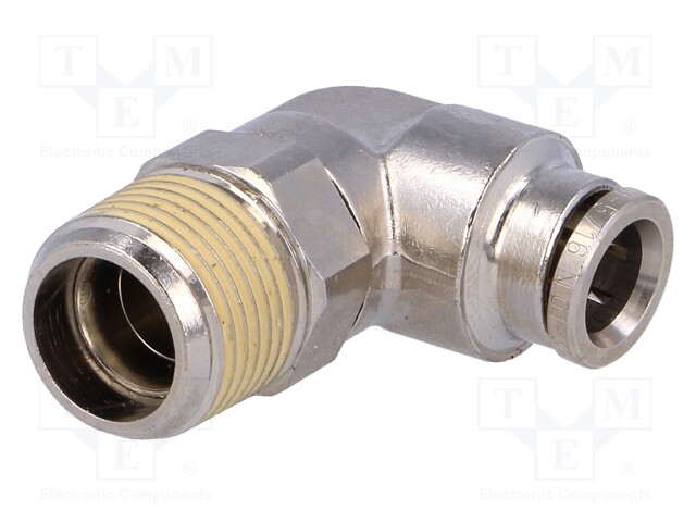 Metal connector; angled; BSP 3/8"