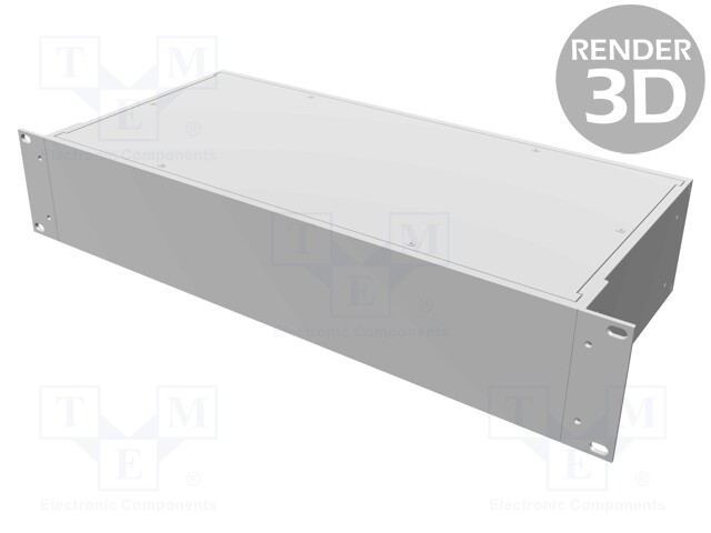 Enclosure: 19" standard; 2U; Enclos.mat: aluminium; Y: 203mm