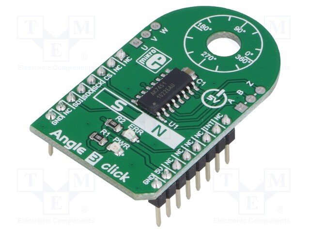 Click board; magnetic field sensor; SPI; AK7451; 5VDC