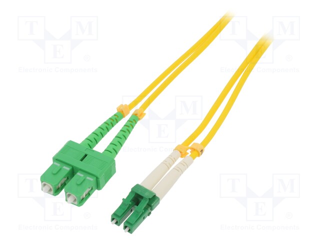 Fiber patch cord; LC/APC,SC/APC; 2m; LSZH; Optical fiber: 9/125um