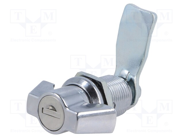 Lock; zinc and aluminium alloy; 30mm; chromium; Key code: 1333