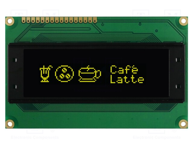 Display: OLED; graphical; 100x32; yellow; 5VDC