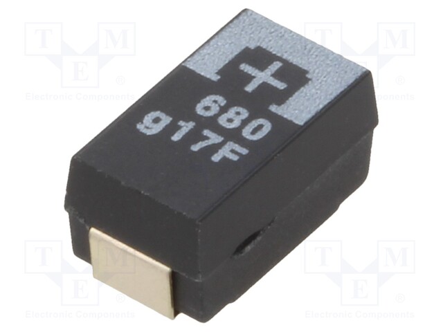 Capacitor: tantalum-polymer; 680uF; 4VDC; TPF; SMD; ±20%; -55÷105°C