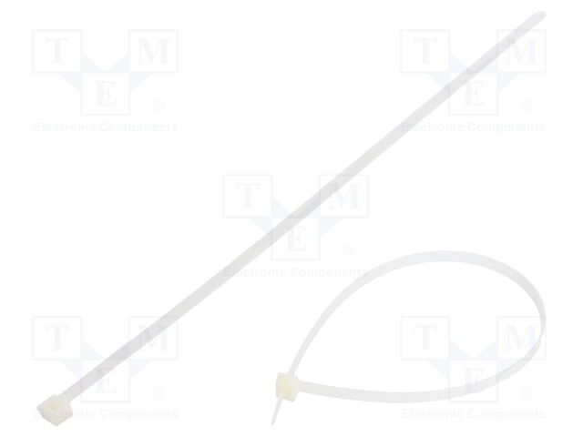 Cable tie; L: 400mm; W: 7.6mm; polyamide; 533N; natural; Ømax: 105mm