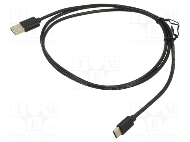 Cable; USB 2.0,USB 3.1; USB A plug,USB C plug; 1.2m