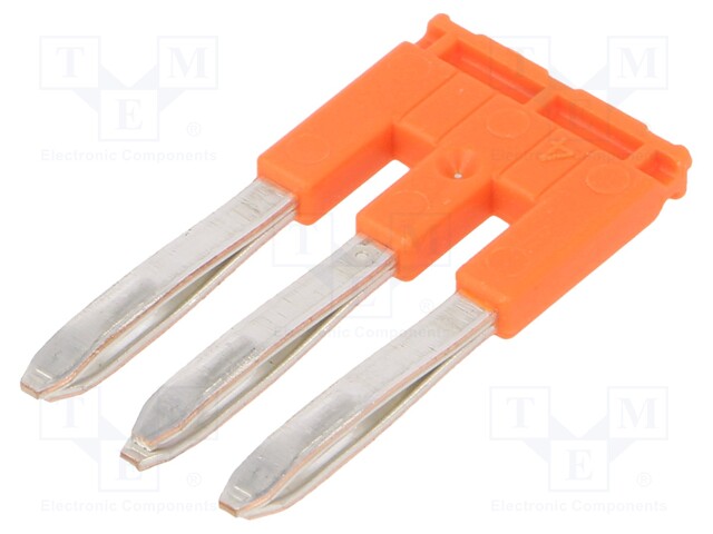 Comb bridge; SNK; ways: 3; orange; Width: 5.2mm; 600V; Ht: 13.4mm