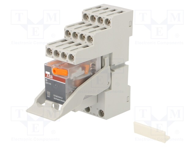 Relay: interface; 4PDT; Ucoil: 230VAC; Mounting: DIN; Series: CR-M