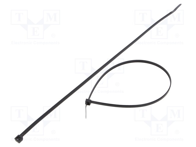 Cable tie; L: 350mm; W: 4.8mm; polyamide; 222N; black; Ømax: 90mm