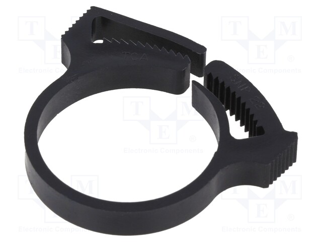 Fixing clamp; ØBundle : 23.7mm; W: 6mm; polyamide; black; -40÷105°C