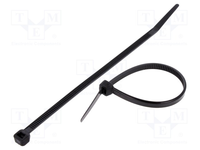 Cable tie; L: 160mm; W: 4.8mm; polyamide; 215.5N; black; Ømax: 42mm