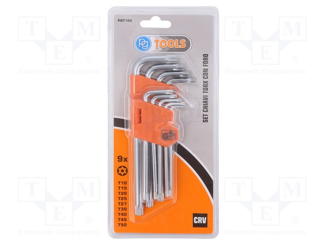 Wrenches set; Torx®; Chrom-vanadium steel; 9pcs.