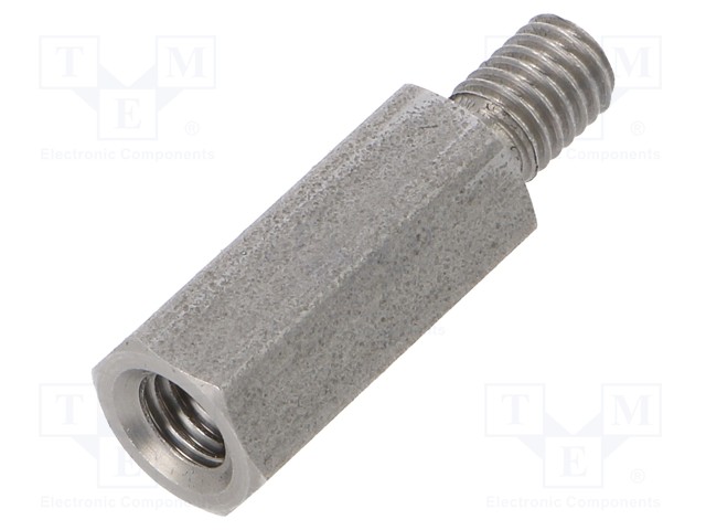 Screwed spacer sleeve; Int.thread: M5; 18mm; Ext.thread: M5