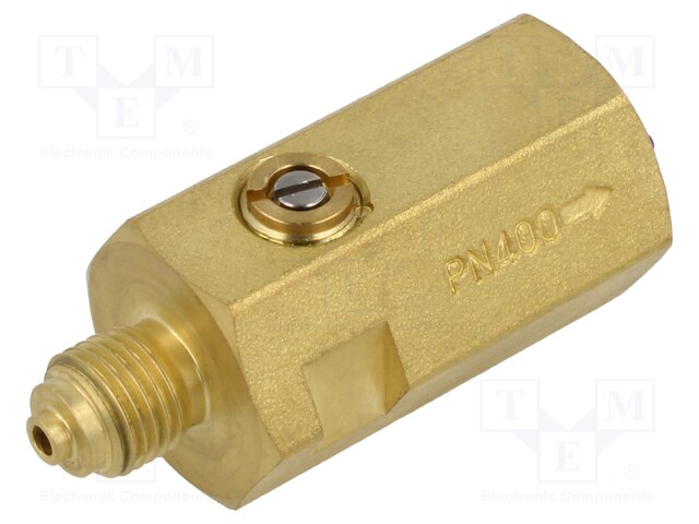 Accessories: snubber adjustable; G 1/4"; brass; max.120°C