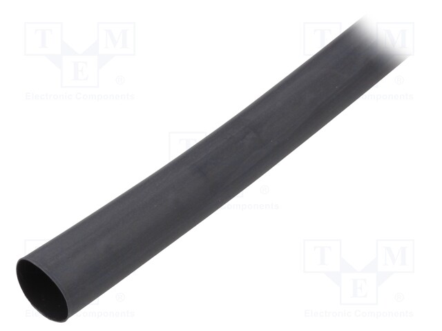 Heat shrink sleeve; glued; 4: 1; 12mm; L: 1.2m; black; polyolefine