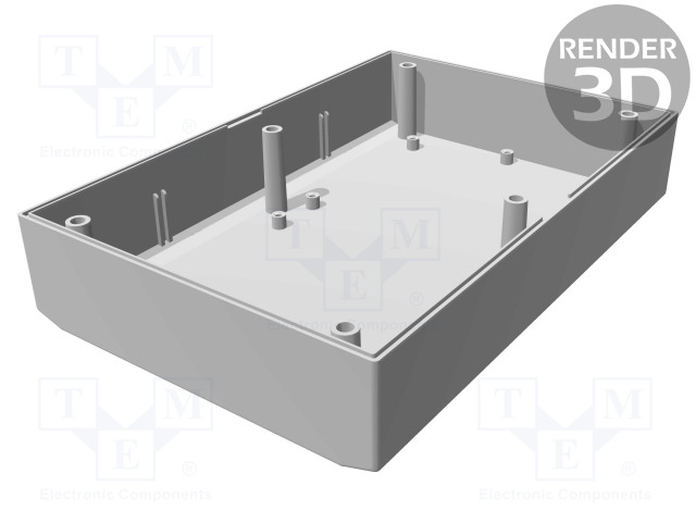 Enclosure: multipurpose; X: 135mm; Y: 201mm; Z: 51mm; 1597; ABS; grey