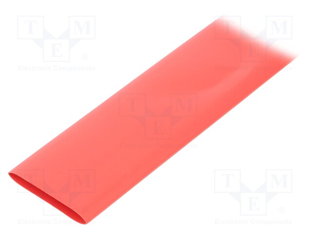 Heat shrink sleeve; glueless; 2: 1; 25.4mm; L: 1m; red; polyolefine