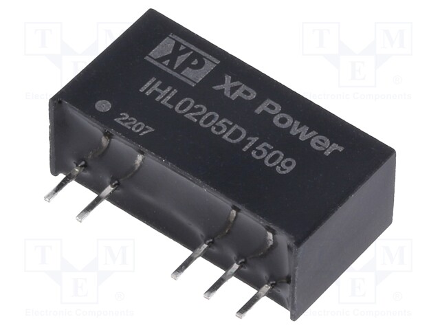 Isolated Board Mount DC/DC Converter, ITE, 2 Output, 2 W, 15 V, 66.7 mA, -9 V