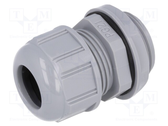 Cable gland; PG21; IP68; Mat: polyamide; dark grey; UL94V-2