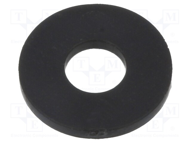 Washer; round; M3; D=8mm; h=800um; Colour: black