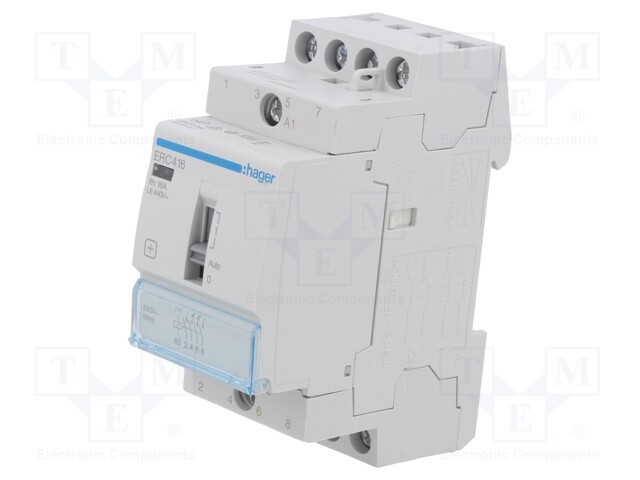 Relay: installation; monostable; NO x4; Mounting: DIN; 16A; IP20