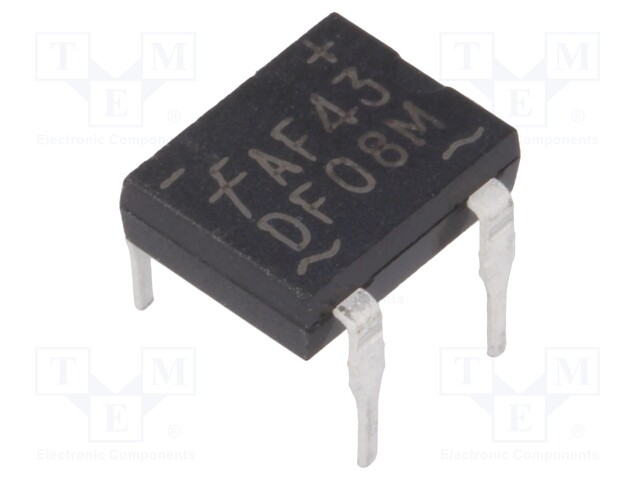 Single-phase bridge rectifier; Urmax: 800V; If: 1.5A; Ifsm: 50A