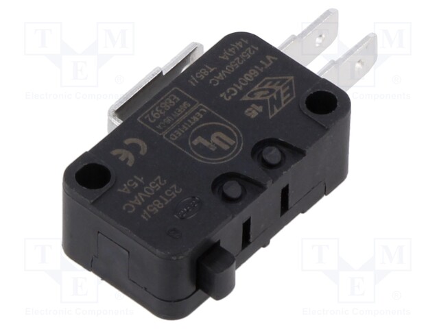 Microswitch SNAP ACTION; SPDT; 14A/250VAC; Rcont max: 15mΩ; Pos: 2