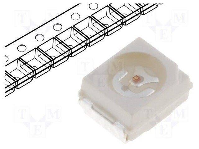 LED; SMD; 3528,PLCC2; green; 70÷140mcd; 3.5x2.8x1.9mm; 120°; 20mA